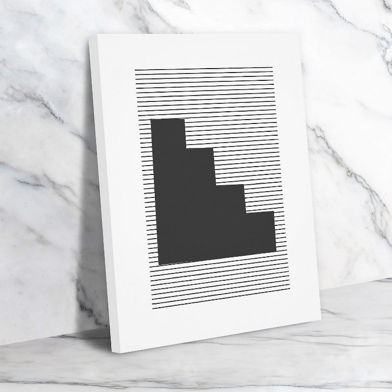 Americanflat Geo Aztec Linocut Circle by Roseanne Kenny Wall Art Canvas - 11" x 14"