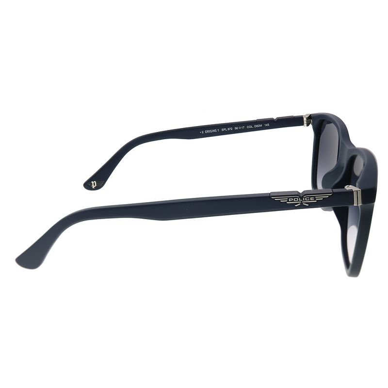 Police Origins 1 SPL 872 D82M Unisex Rectangle Sunglasses Matte Blue 56mm