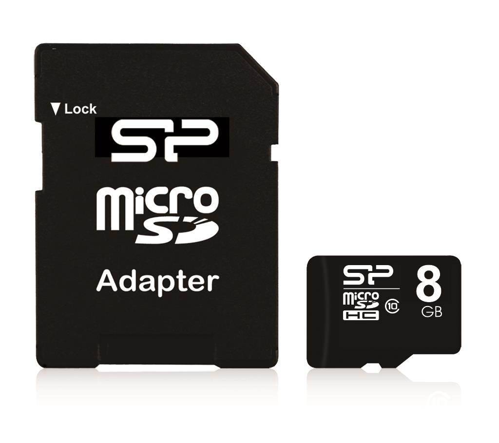 8GB Silicon Power microSD Memory Card SDHC Class 10 w/ SD adapter (SP008GBSTH010V10SP) 40MB/sec