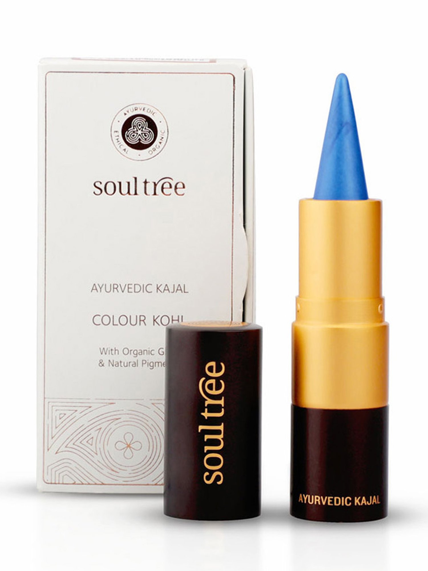 SoulTree Ayurvedic Kajal - True Blue - 3 gm | Organic Kajal