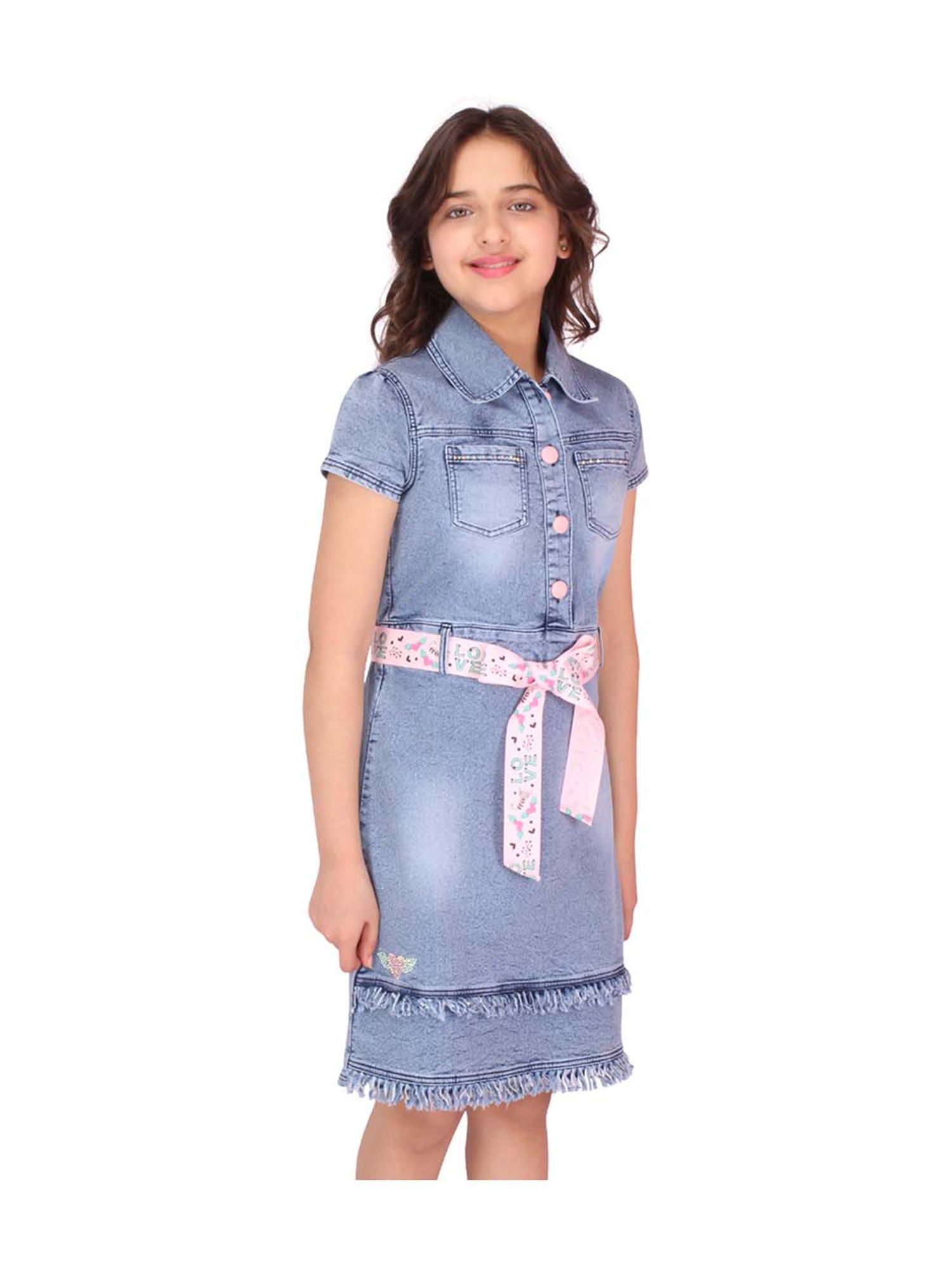 Cutecumber Kids Blue Washed Dress
