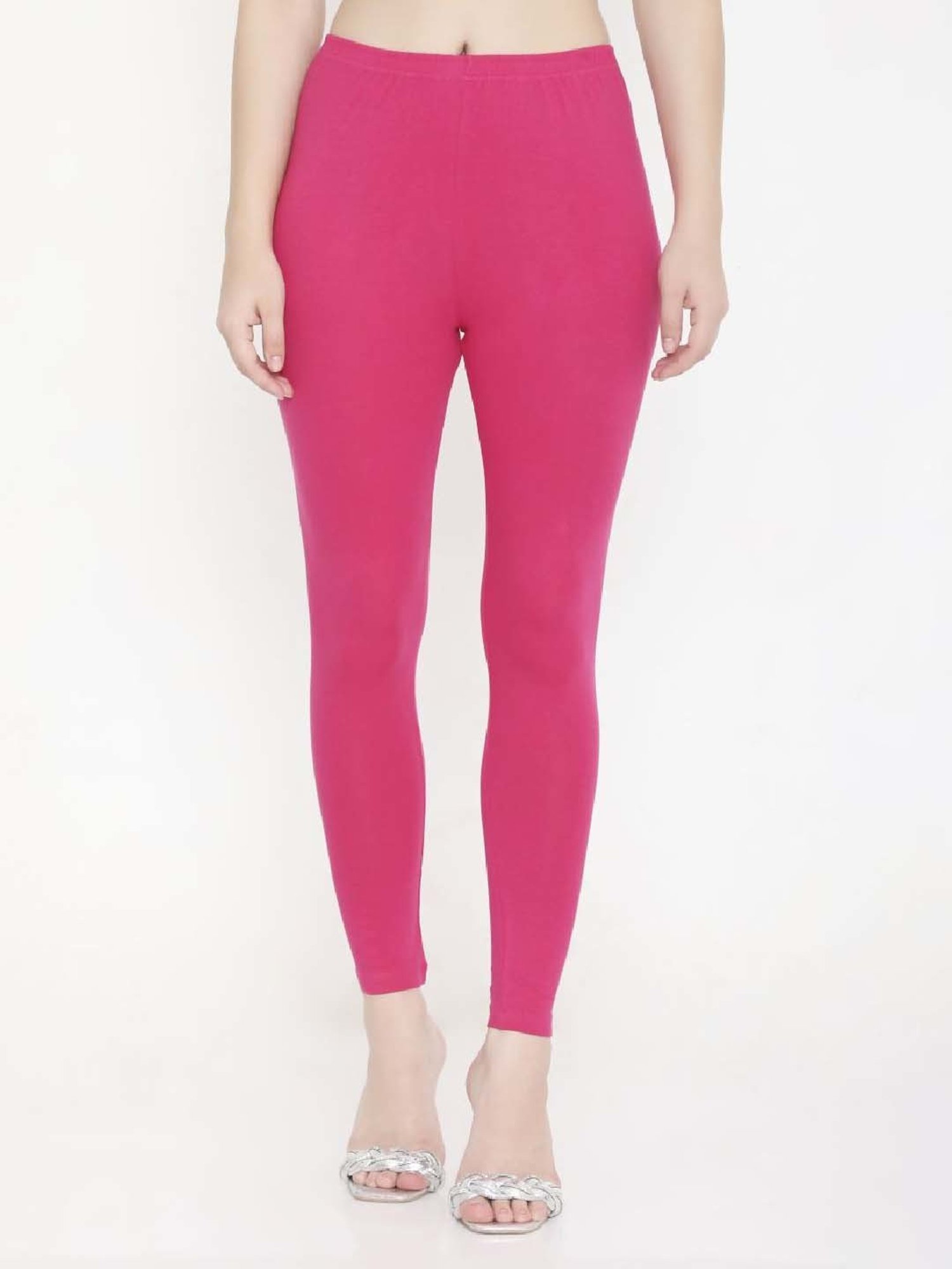 FEELINGS Pink Plain Leggings