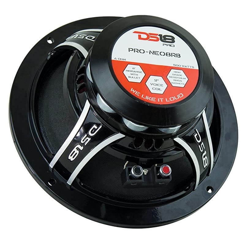 PRO-FR5NEO Loudspeaker- 5.25", Full-Range, Silver Aluminum Bullet, 400W Max, 200W RMS, 4 Ohms, Neodymium Magnet - The Most Elegant Neodymium Full Range Loudspeakers Available