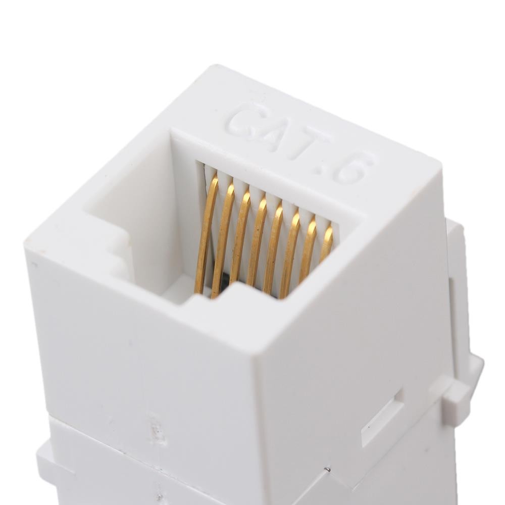 BQLZR 50 Piece Cat6 RJ45 Ethernet Inline Jack Coupler Keystone Latch Female to Female
