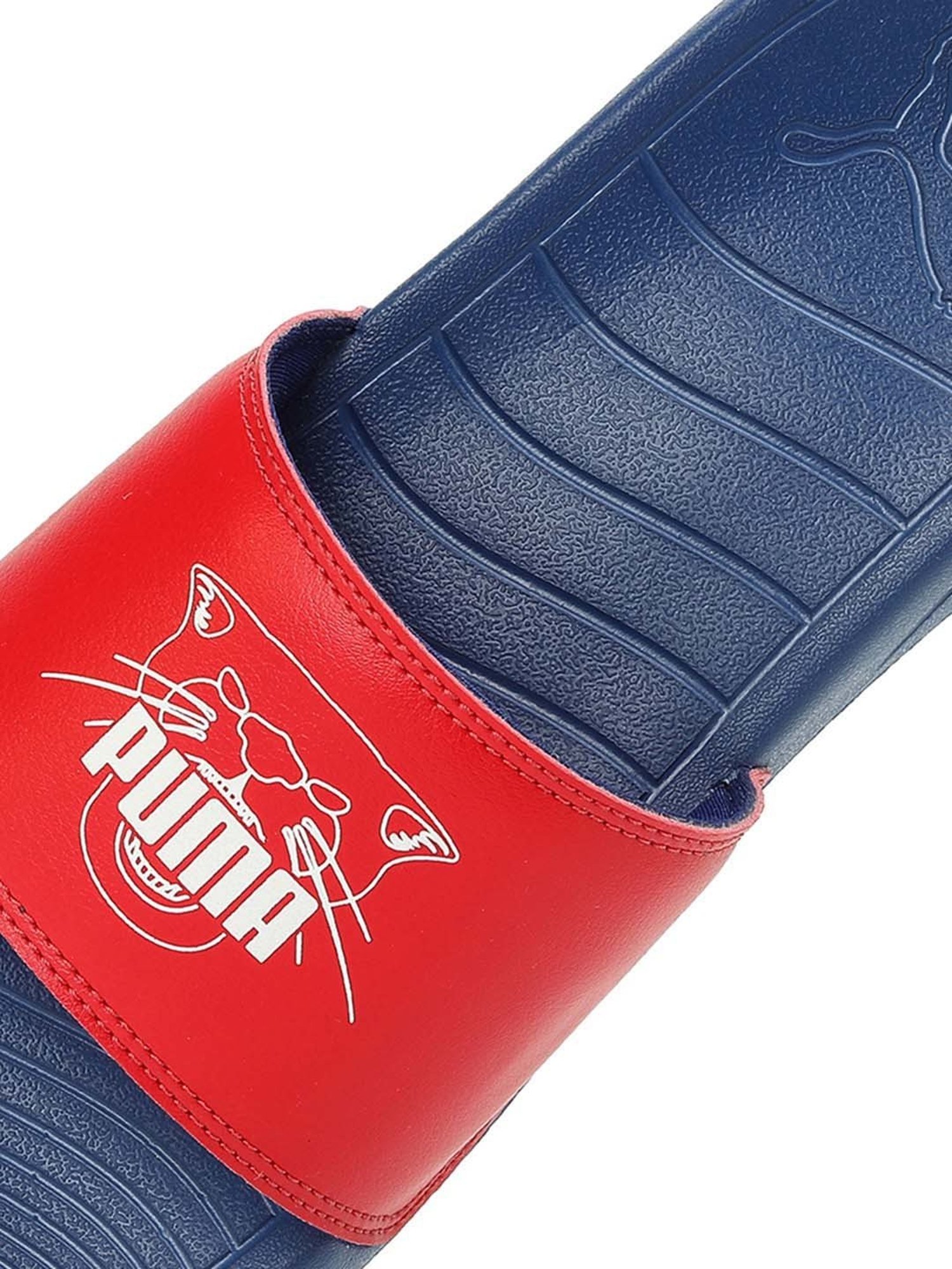 Puma Kids Popcat 20 Jr V1 Clyde Royal Blue & Red Casual Slides