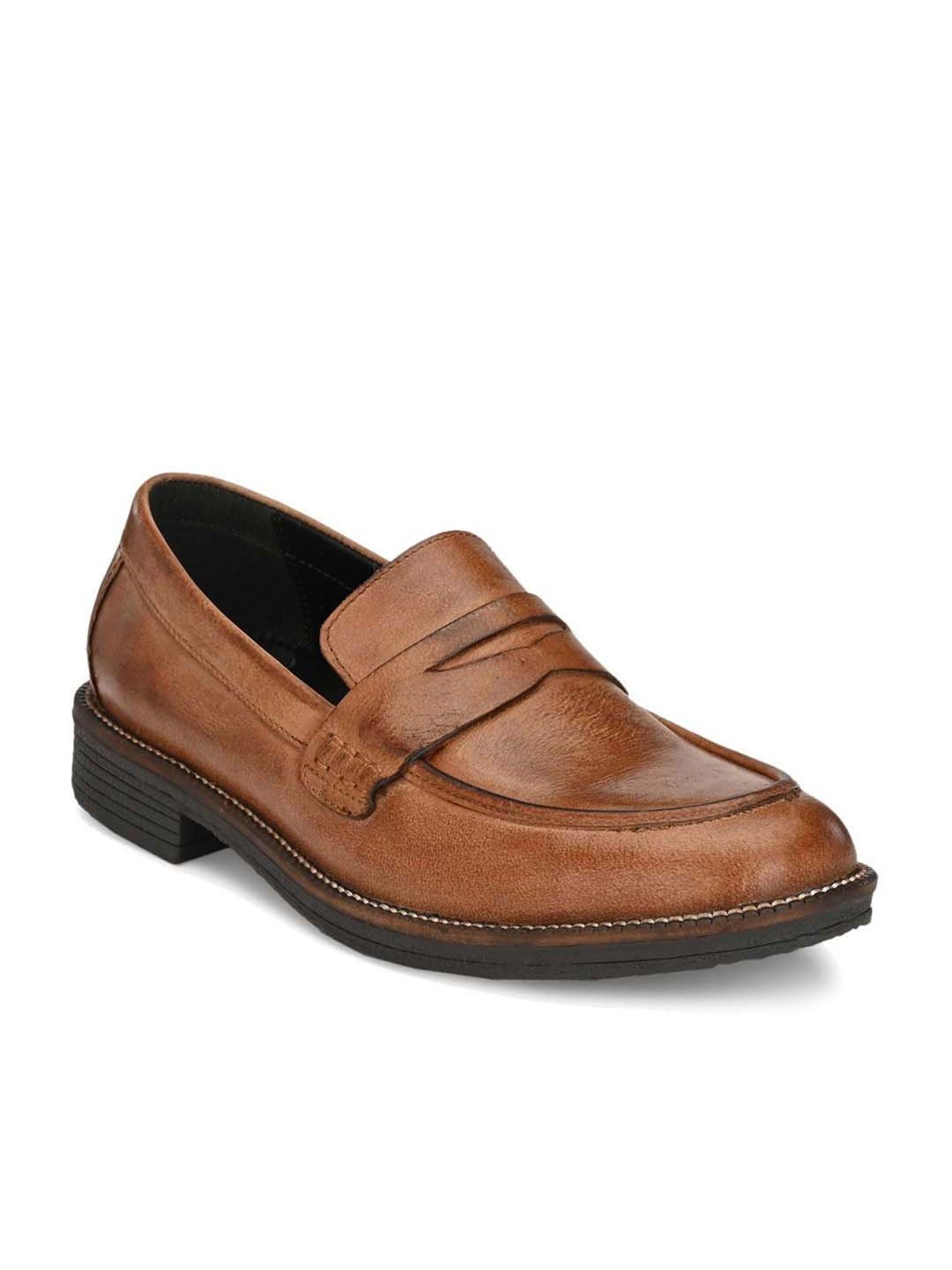 Carlo Romano Men's Tan Casual Loafers