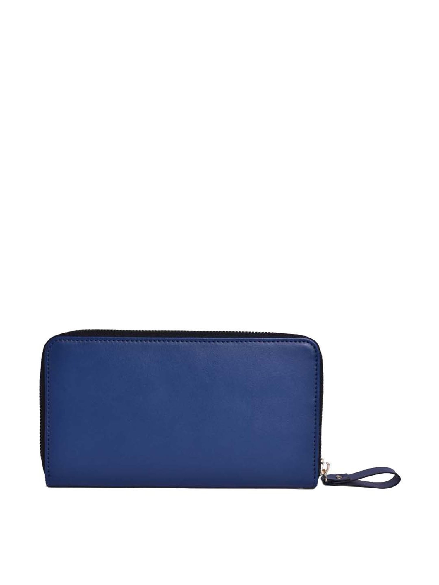 BELWABA Navy Solid Zip Around Wallet for Women