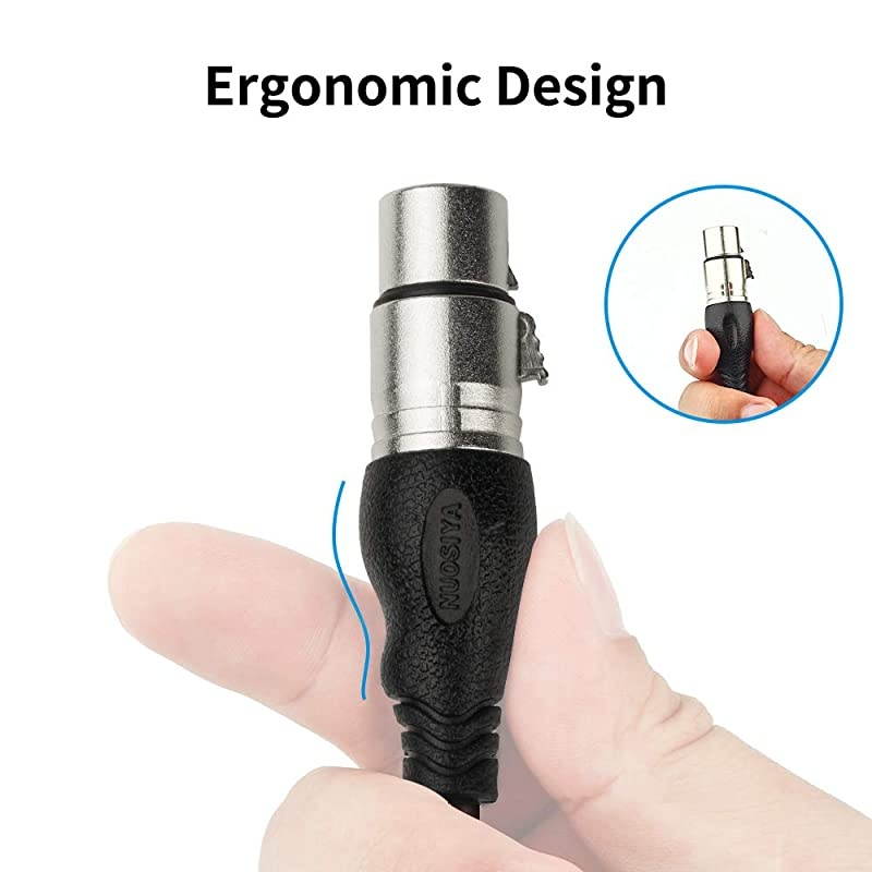 XLR Cable  3pin Dual XLR Female to Male Microphone Adaptor Patch Cable XLR Y Splitter Microphone Cable DMX Cable Recording Studio Equipment Jumper 3FT