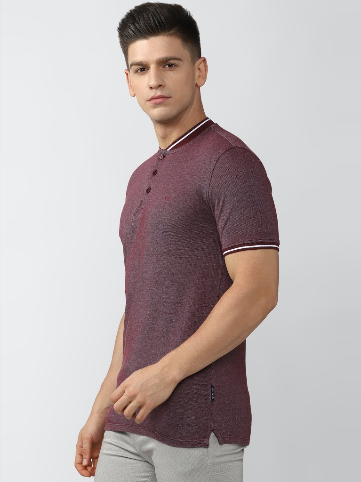 V Dot Purple Slim Fit T-Shirt