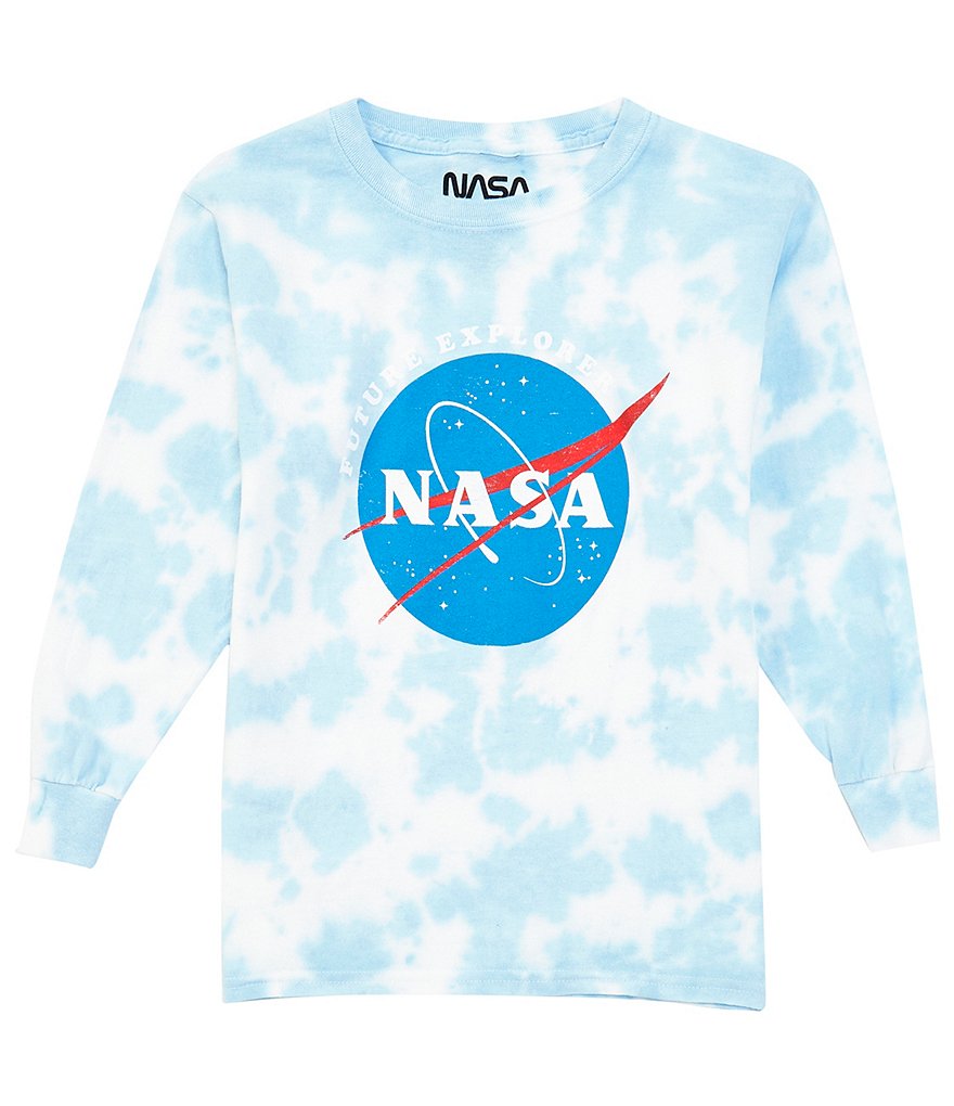NASA Big Girls 7-16 Long-Sleeve Tie-Dye Tee