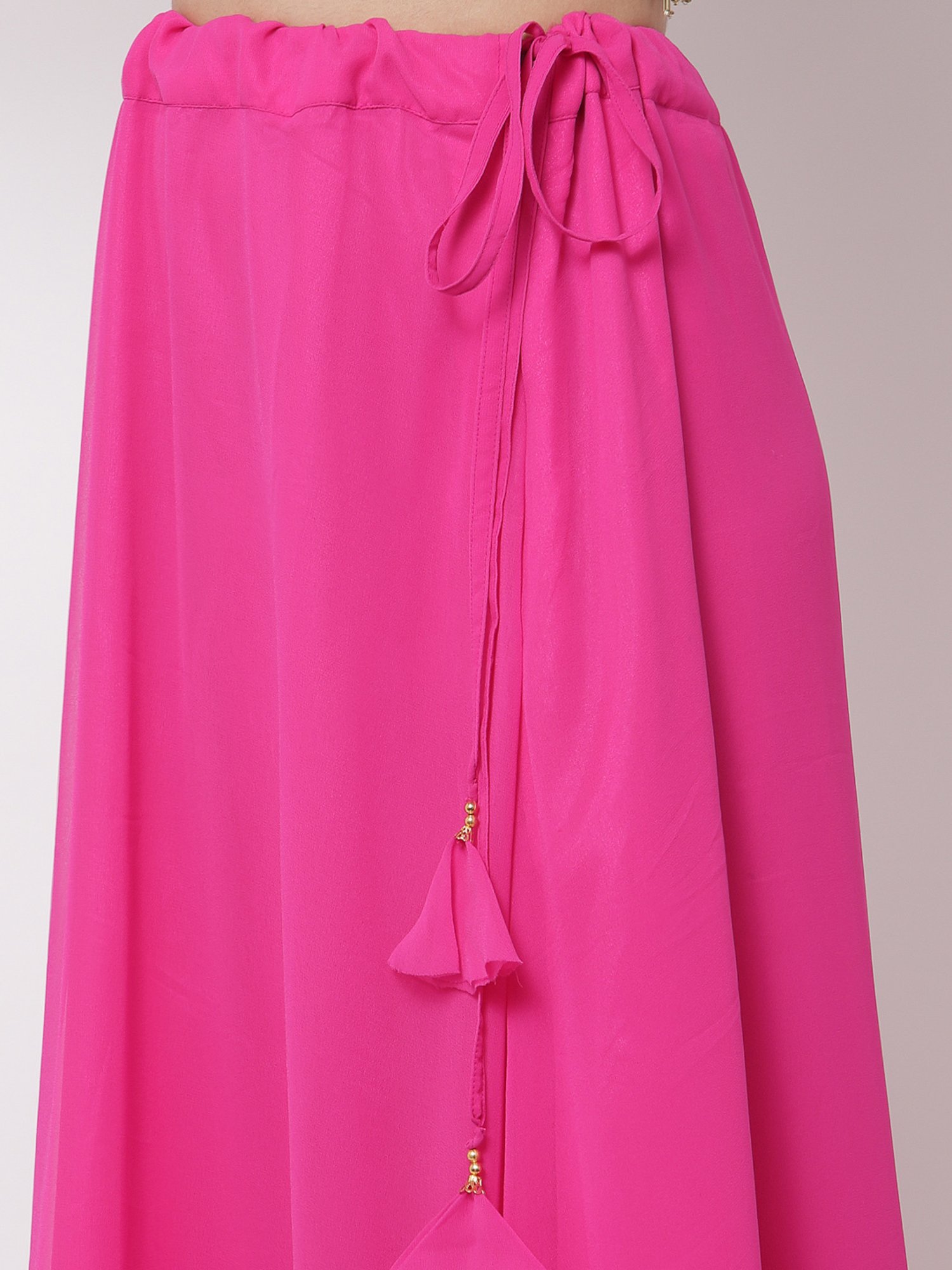 studiorasa Pink Plain Skirt With Dupatta