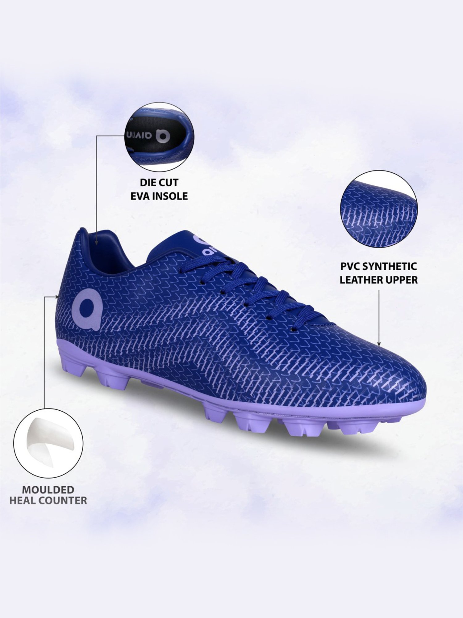 AIVIN Men's Rattle Snake Royal Blue Football Shoes