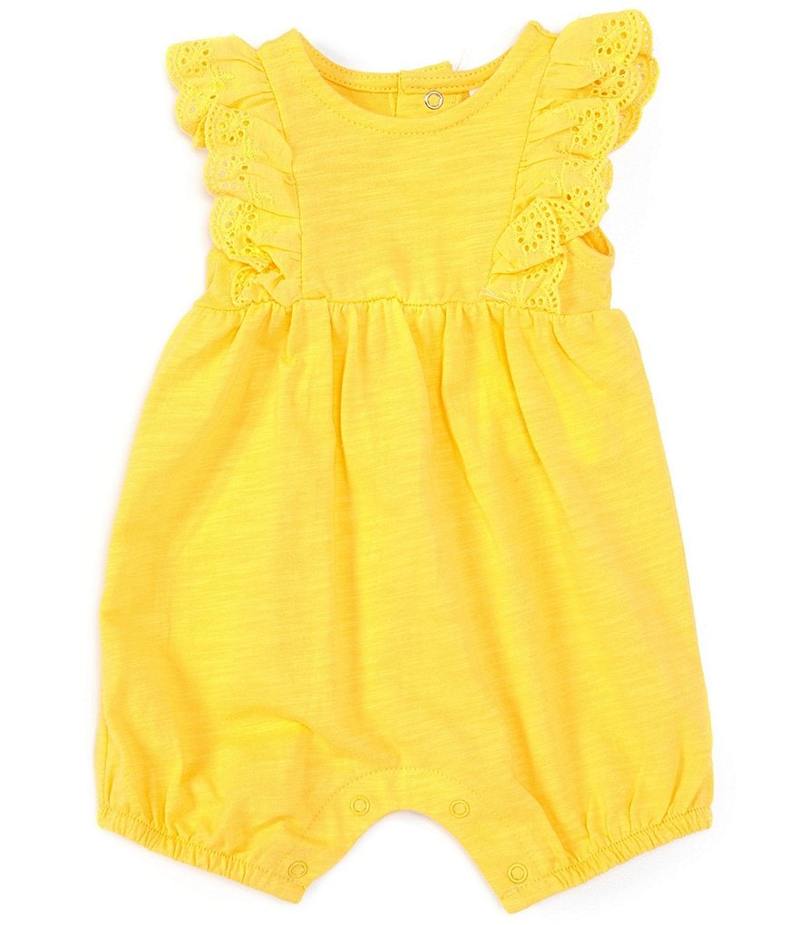 Starting Out Baby Girls Newborn-9 Months Solid Jersey Romper