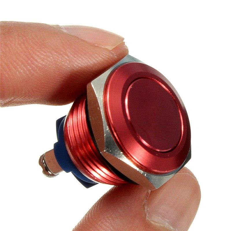 16mm Start Horn Button Momentary Stainless Steel Metal Push Button Switch Red Best Price