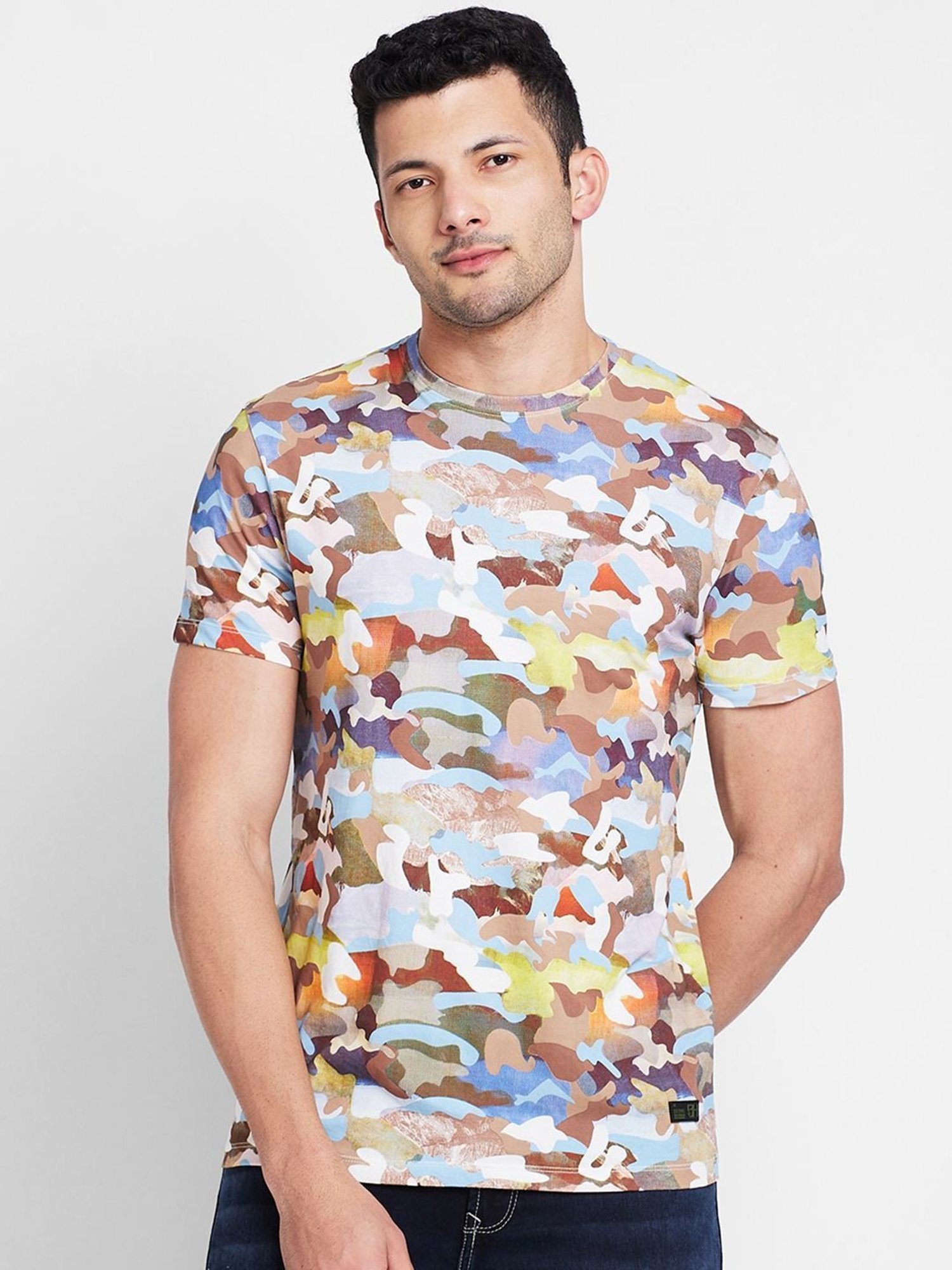Being Human Multicolored Regular Fit Printed T-Shirt