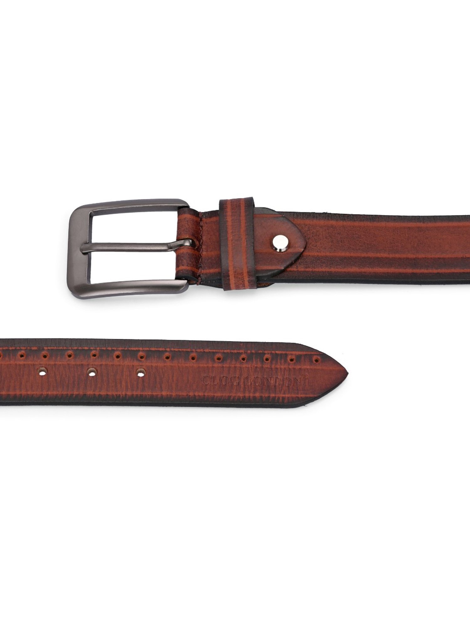 Clog London Brown Leather Casual Belt