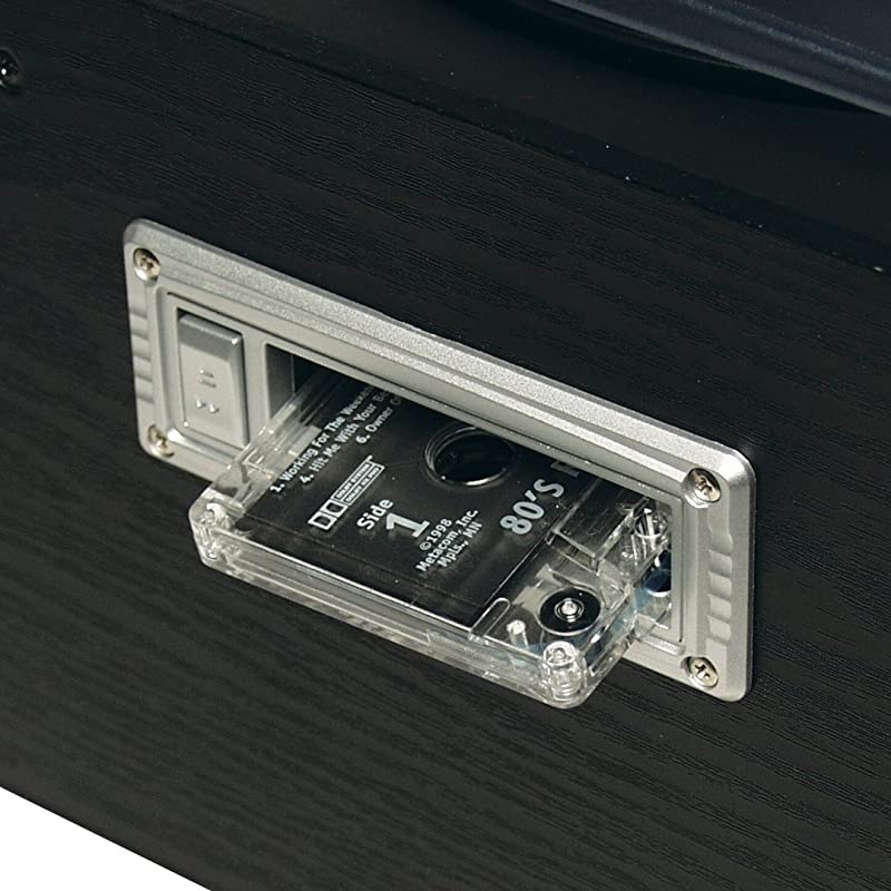 JTA-475B 3-Speed Stereo Turntable with CD System, Cassette, and AM/FM Stereo Radio