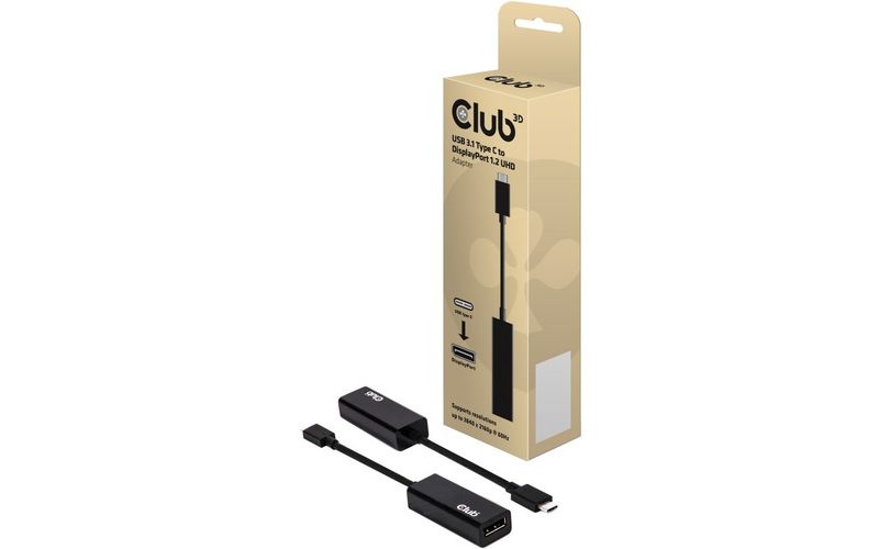Club 3D USB 3.1 Type-C to DisplayPort 1.2 4K60Hz UHD Adapter
