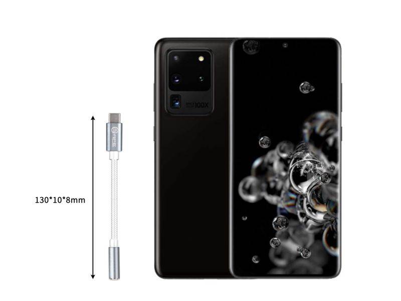 ApeSonic Pebble : USB C (Type C) Audio Adaptor, ALC5686 High Resolution DAC, to 3.5mm AUX, 32bit 384kHz Sample Rate, Class G Amp, Aluminum Casing, 5N Copper Cable, Replace 3.5mm Jack of Smart Phone