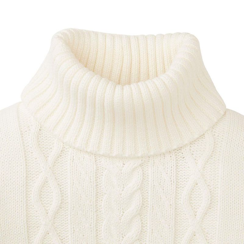 Hope & Henry Toddler Classic Fit Long Sleeve Crew Pullover Sweater - Off-White 2T