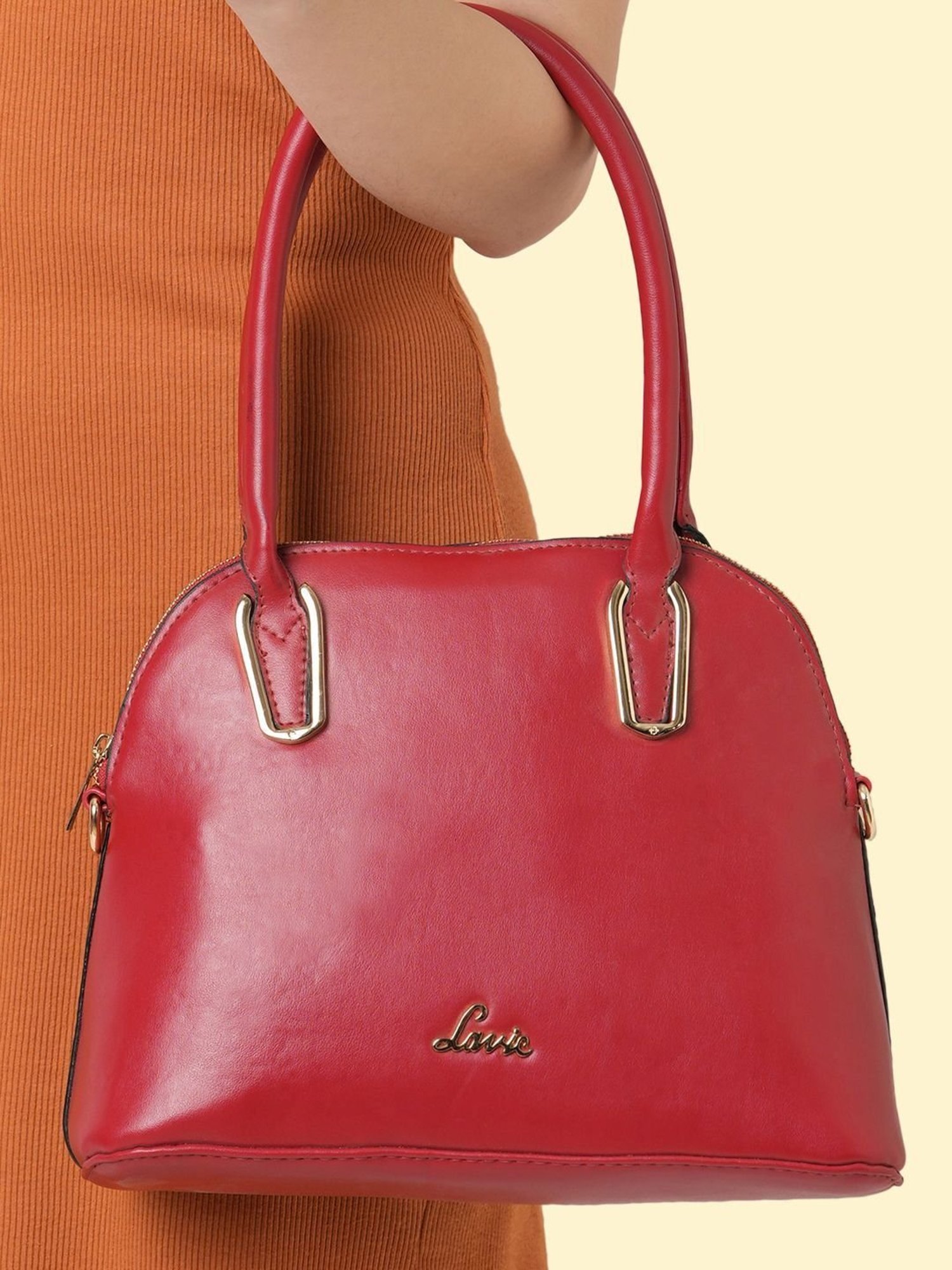 Lavie Ketamine Red Solid Medium Handbag