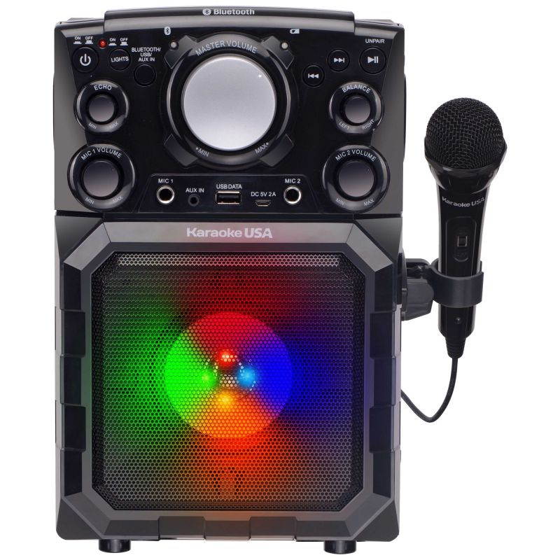 Karaoke USA GQ410 Portable MP3 Karaoke Player system - Black