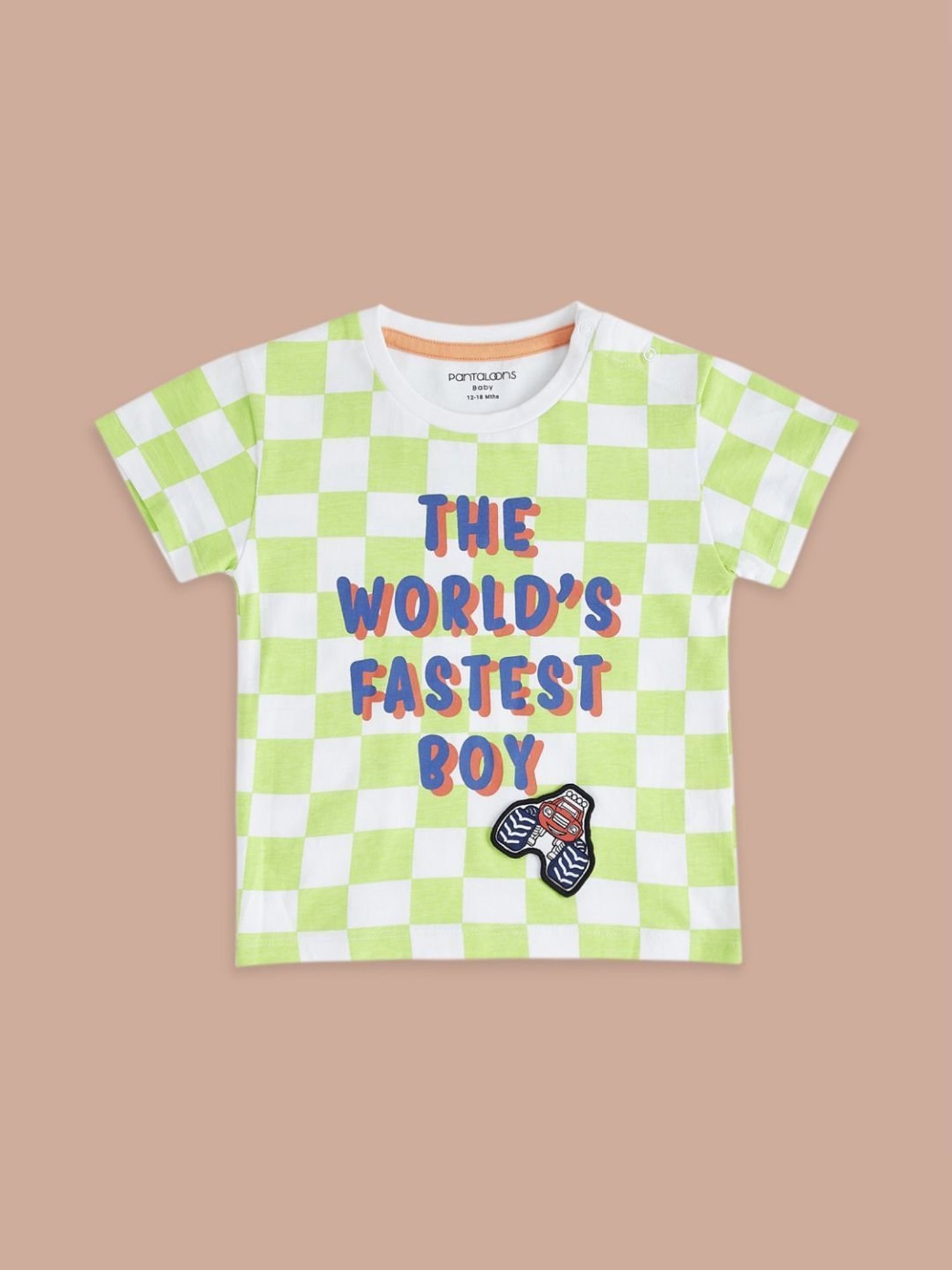 Ed-a-Mamma Baby Green Printed T-Shirt