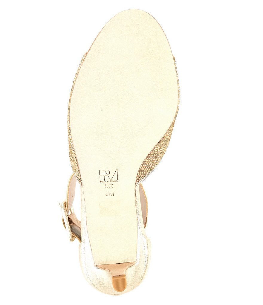 Pelle Moda Berlin6 Metallic Suede Crystal Embellished Dress Sandals