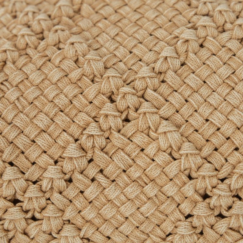 14"x26" Oversized Macramé Diamond Pattern Lumbar Throw Pillow Cover Dark Gold - Donny Osmond Home