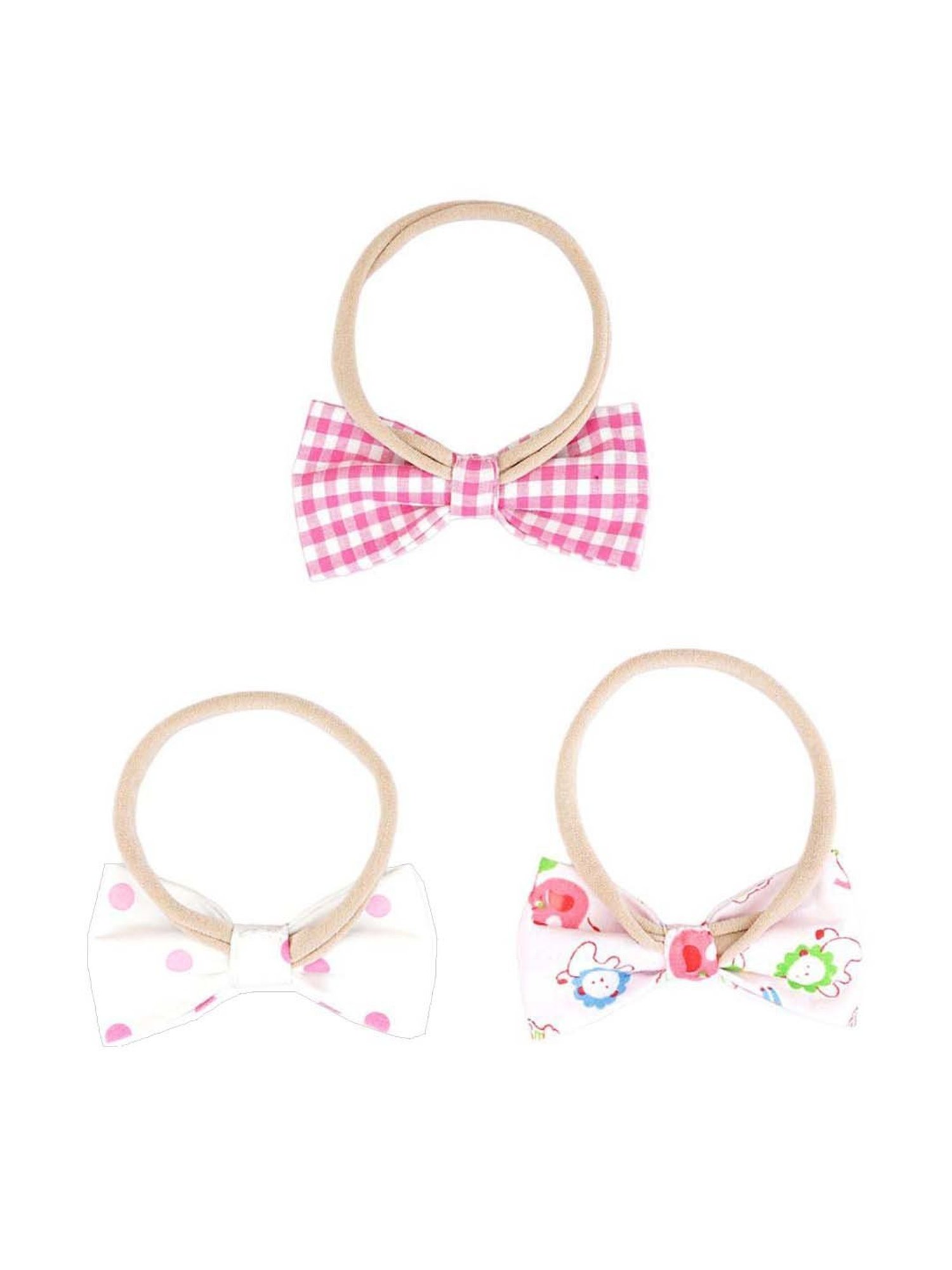 Aditi Wasan Off White Printed Head Bands Pack of 2