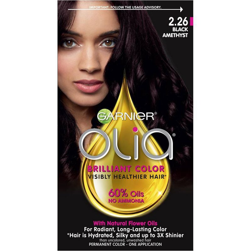 Garnier Olia Oil Powered Permanent Hair Color Bold Collection 2.26 - Black Amethyst - 1 kit