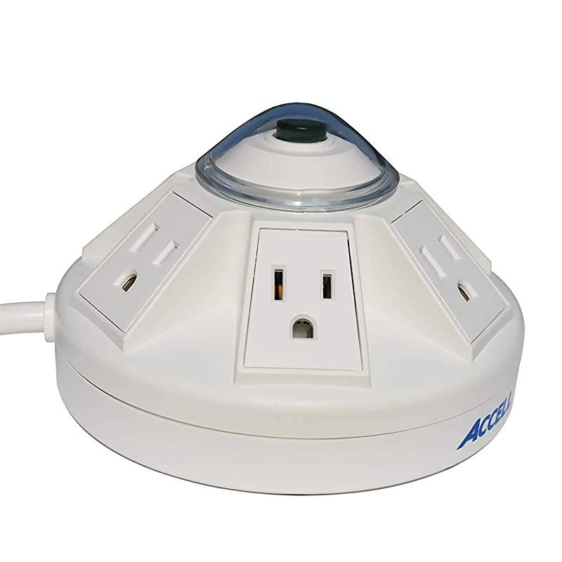 D080B032K Powramid USBC Surge Protector USBC USBA Charging Ports 34A 6 Outlets 6Foot Cord 1080 Joules UL Listed White Grounded Extension Cord Power Strip