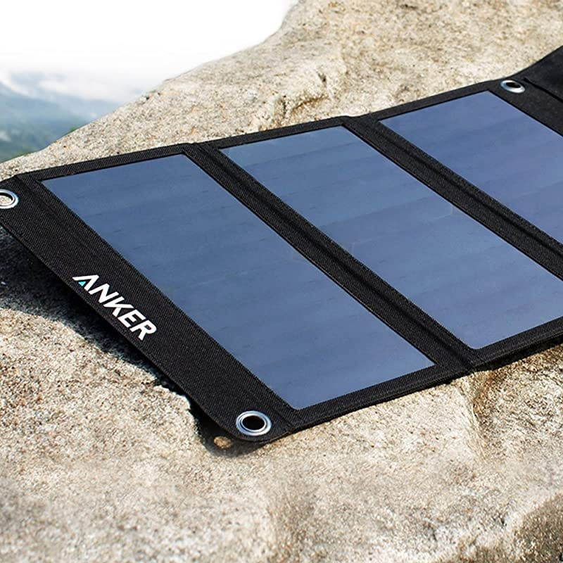 Solar Panel,  21W 2-Port USB Portable Solar Charger with Foldable Panel, PowerPort Solar for iPhone 11/Xs/XS Max/XR/X/8/7, iPad Pro/Air/Mini, Galaxy S9/S8/S7/S6, and More