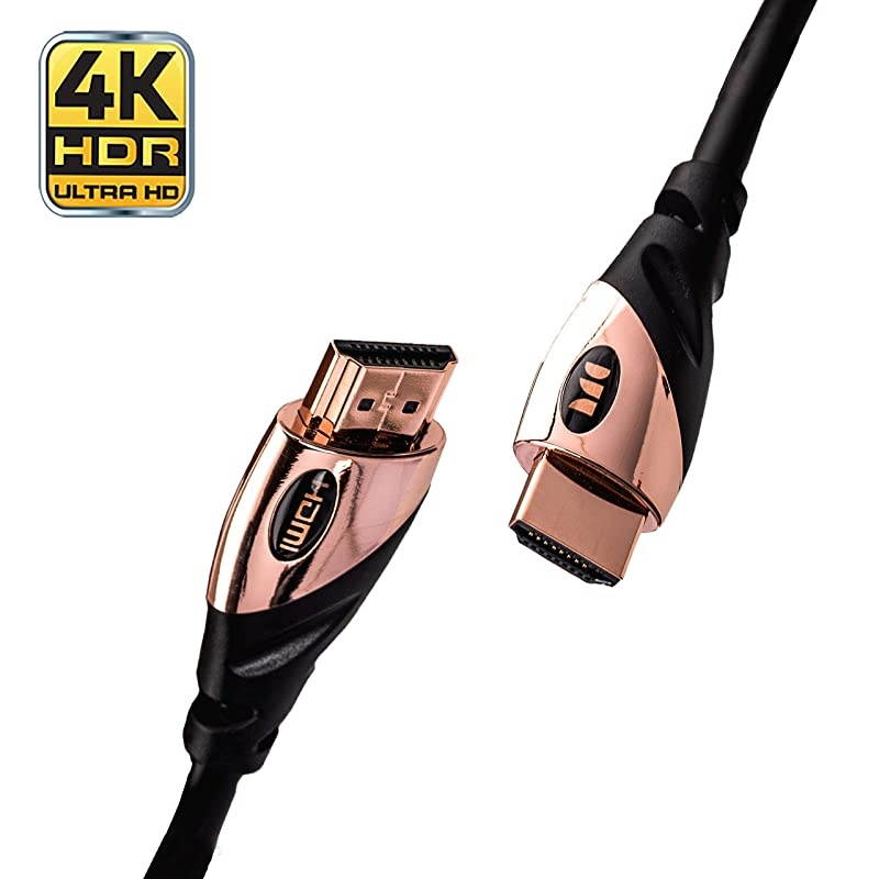 4ft HDMI Cable 4k Ultra HD with Ethernet Cord 60120 Hz Refresh Speed 21Gbps High Definition 1080p Video CorrosionResistant 24k Gold Contacts