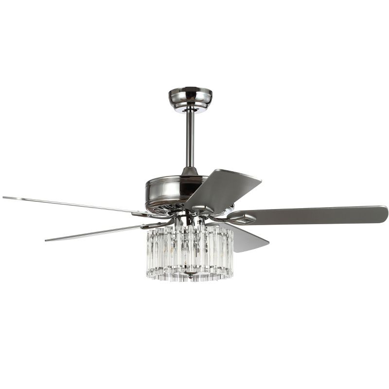 52" Casa Vieja Modern Rustic 3 Blade Ceiling Fan with Remote Brushed Nickel Natural Wood House Bedroom Living Room Home Kitchen