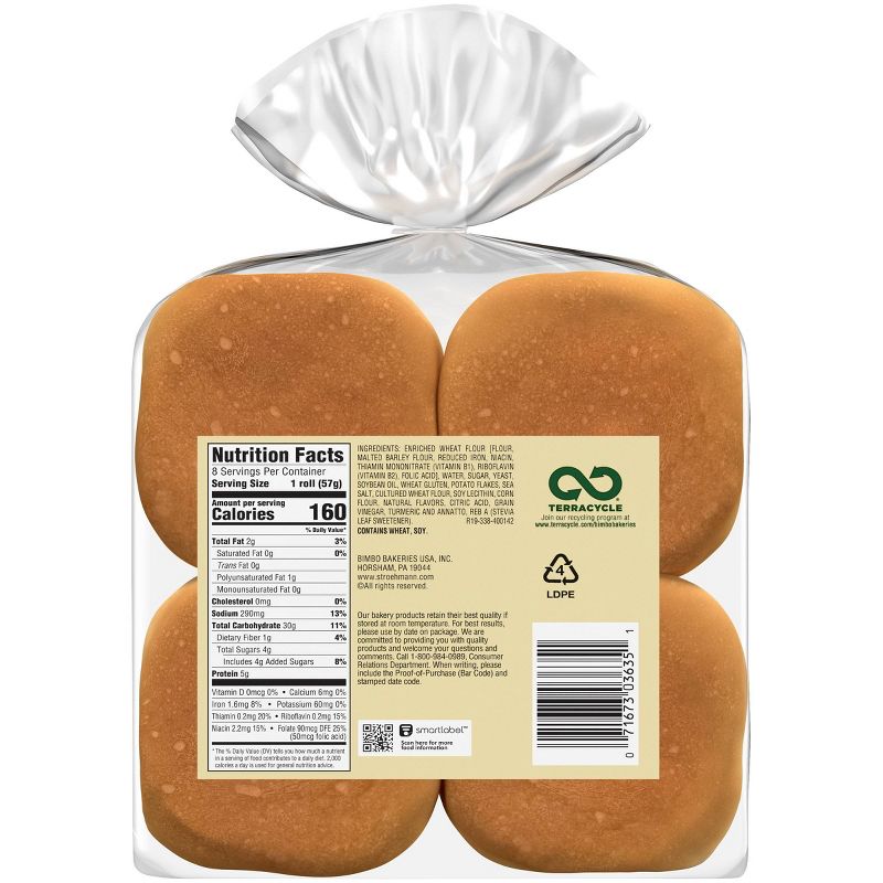 Stroehmann Potato Buns - 15oz/8ct