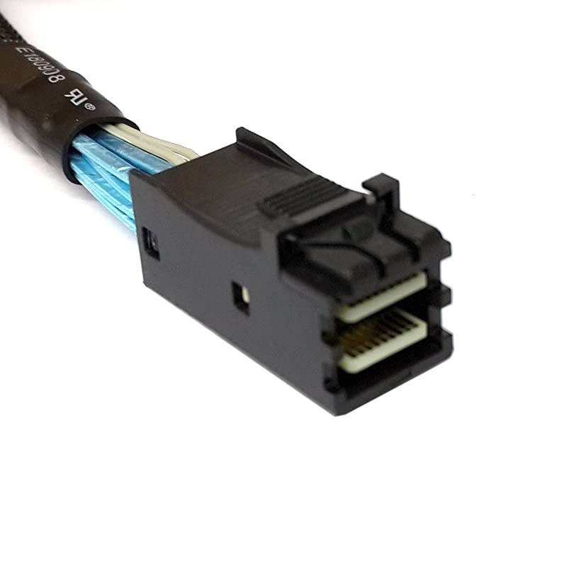 Slim Line SAS 4.0 SFF-8654 4i 38pin Host to HD Mini SAS 4i SFF-8643 36pin Target Cable 50cm