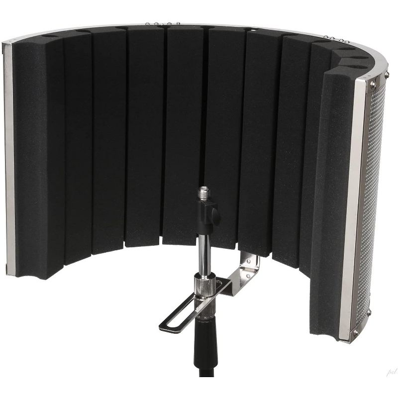 LyxPro VRI-20 Sound Absorbing Acoustic Foam Isolation Portable Microphone Shield, Vocal Recording Panel, High Performance - Stand Mountable
