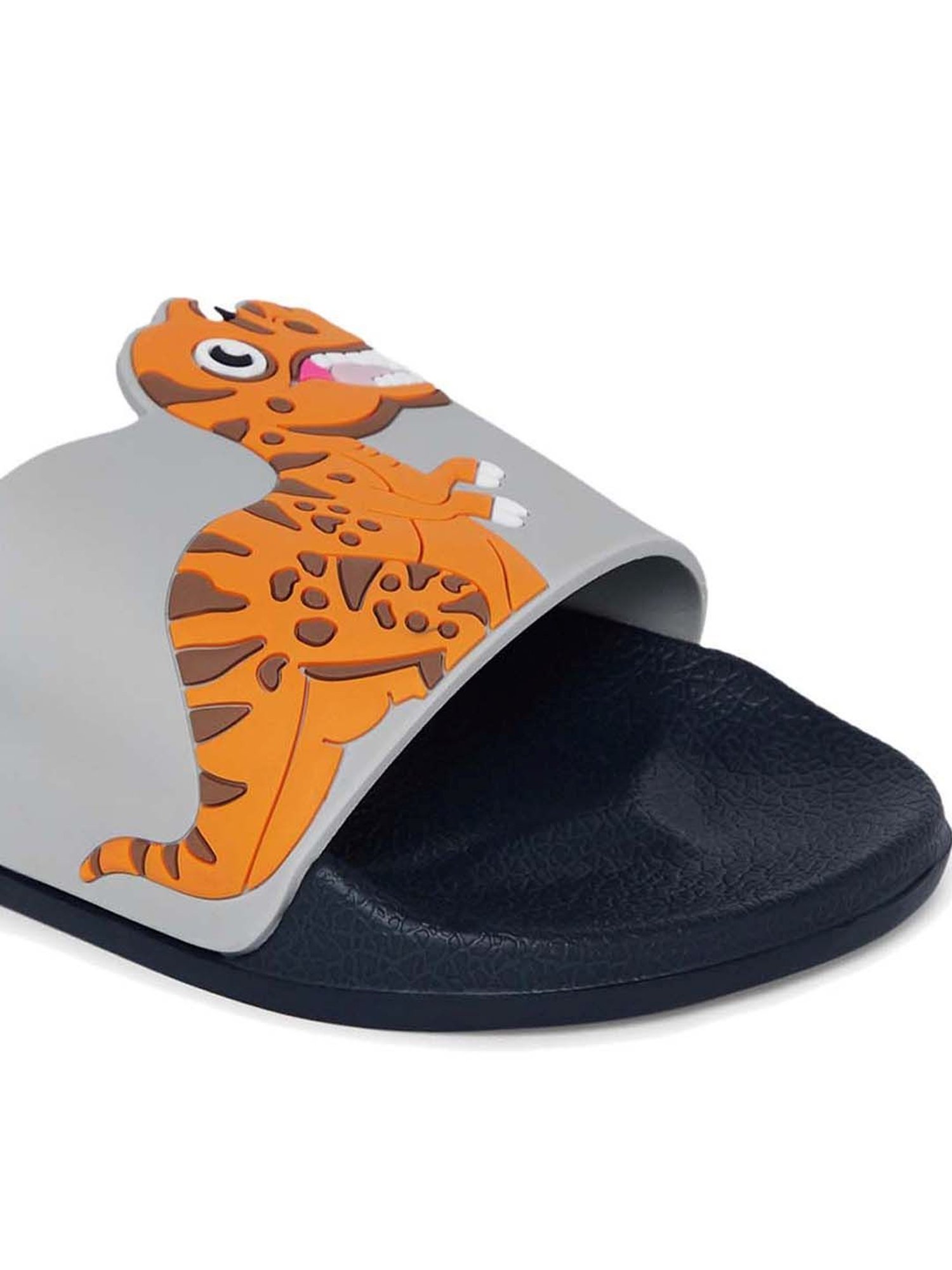 Pantaloons Junior Grey & Black Casual Slides