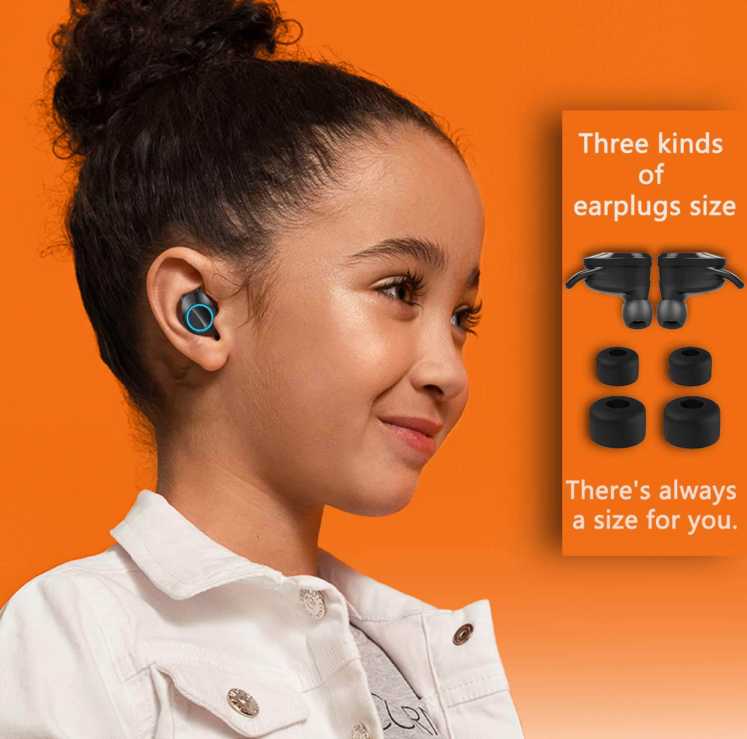 5pcs TWS Bluetooth 5.0 Wireless Earbuds With 4000Amh Charging Case IPX7 Waterproof TWS Stereo Headphones in-Ear Built-in Mic Headset Premium Sound with Deep Bass for Sport - Black