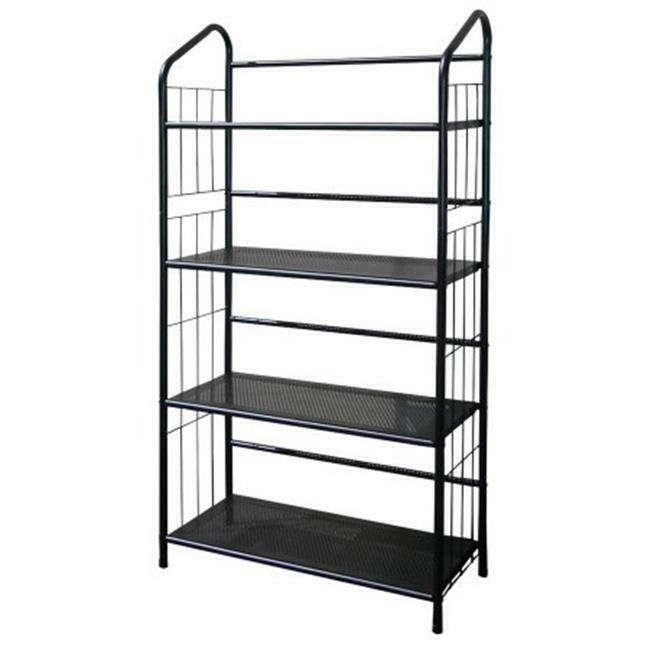 Ore International R597 - 4 4 Tier Metal Book Shelf - Black