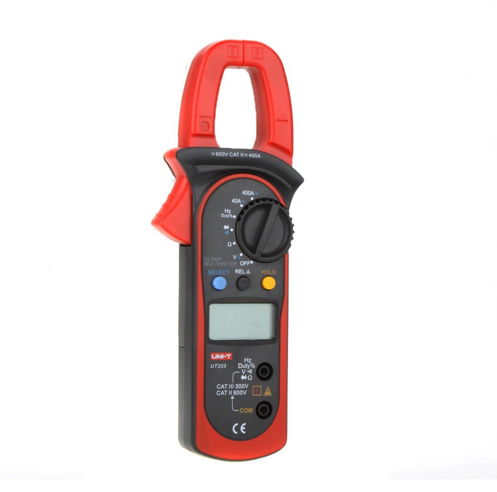 UNI-T UT203 400A AC/DC Auto Range Digital Clamp Multimeter w/Voltage Resistance Frequency Test