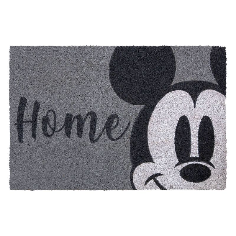Mickey Mouse 2pk Coir Door Mats Gray