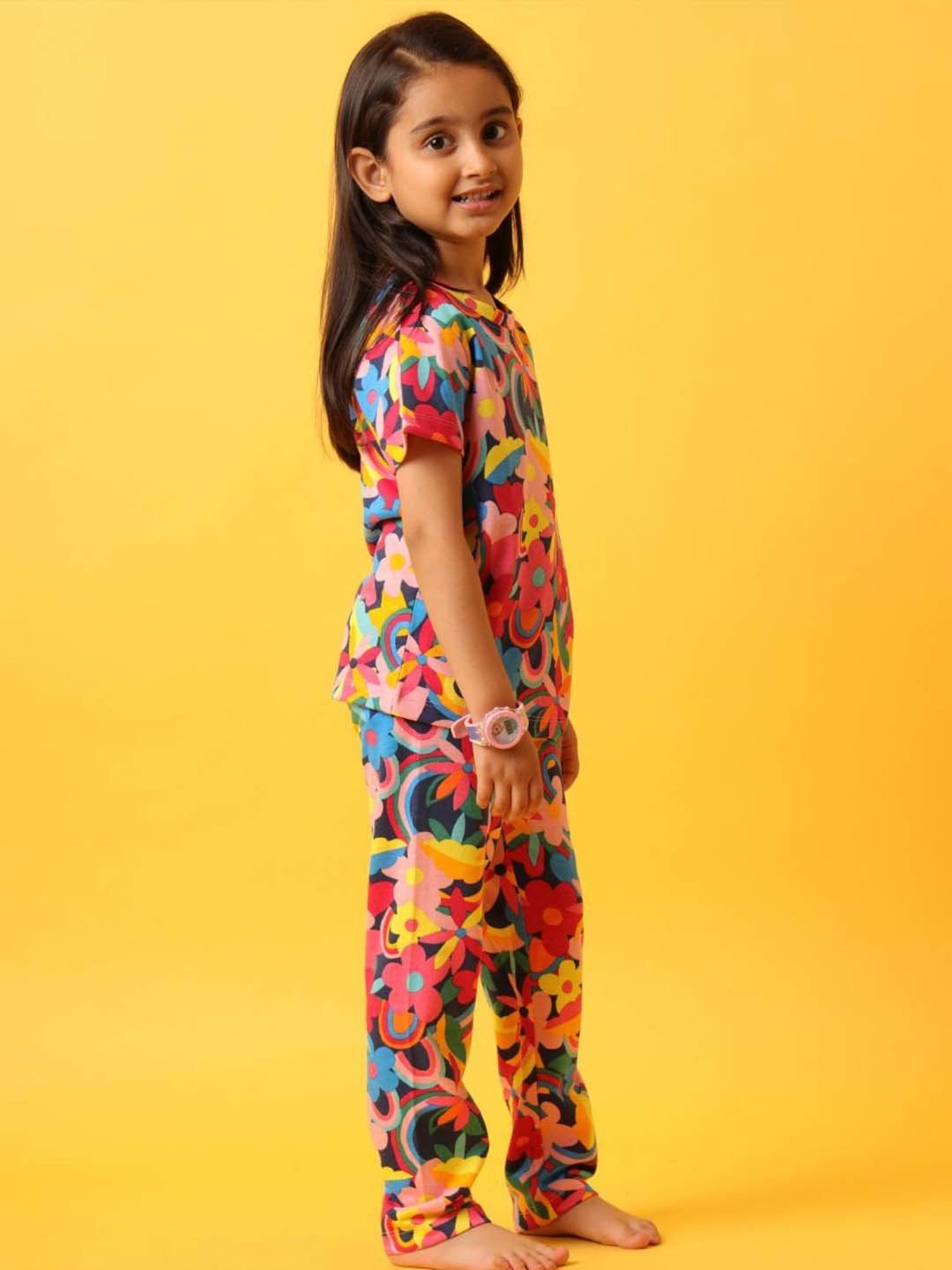 Jockey Girls Black Printed Shorts