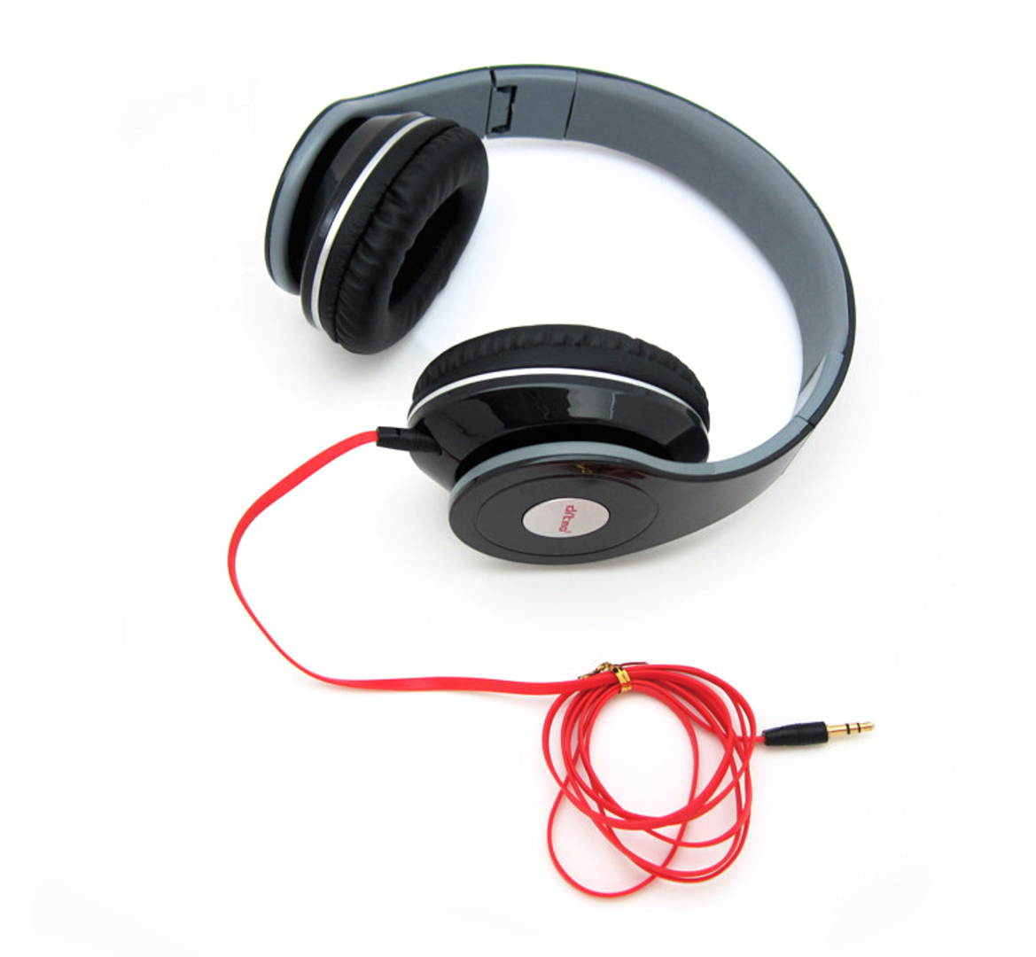 Head-mounted Wired music headset, Stereo Headset with Deep Bass, Foldable & Lightweight, Perfect for Cell Phone/TV/ PC and Travelling Sports Running