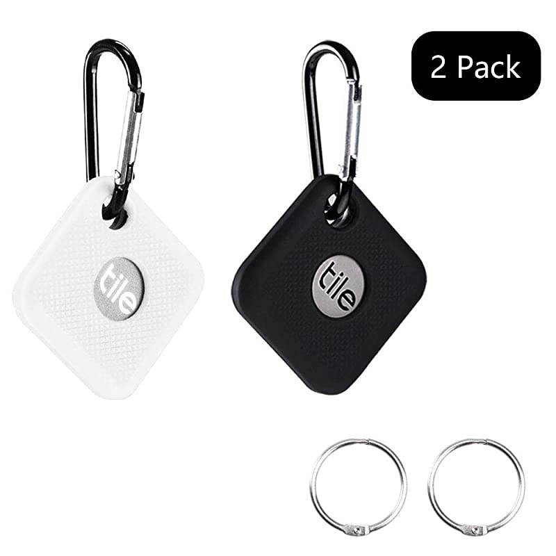 2 Pack  Silicone Case Compatible for New Tile Pro 2020 2018 with Keychain AntiScratch Lightweight Soft Protective Sleeve Skin Cover Device Not IncludedBlackWhite