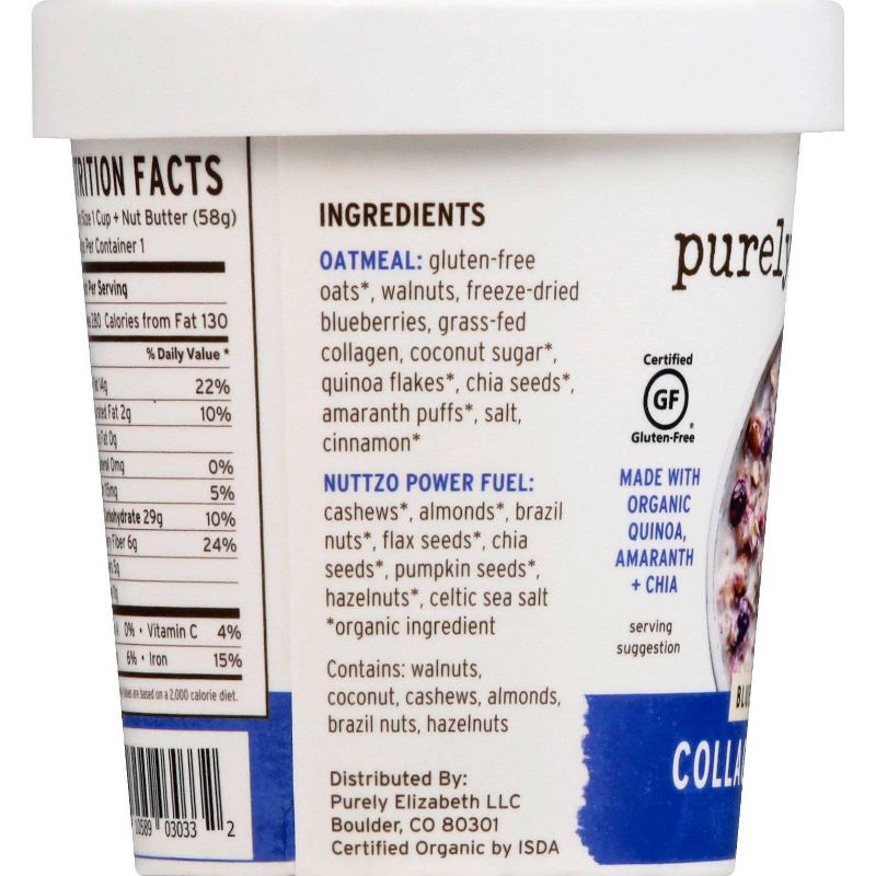 Purely Elizabeth Collagen Protein Oat Cup - Blueberry Walnut