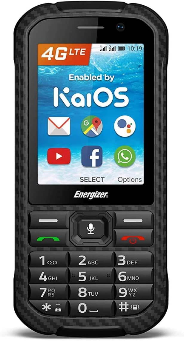 Energizer Hardcase H280S Dual-SIM 4GB ROM + 512MB RAM (GSM Only | No CDMA) Factory Unlocked 4G/LTE Cell Phone (Black) - International Version