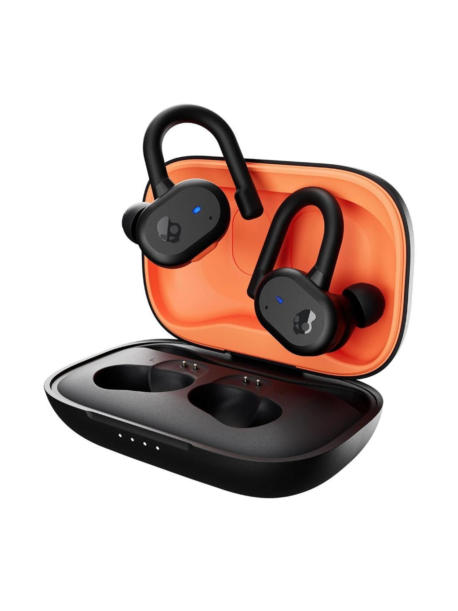 Skullcandy Push Active In Ear BT Earbuds with 44 Hr Total Battery (Black & Orange, Truly Wireless)