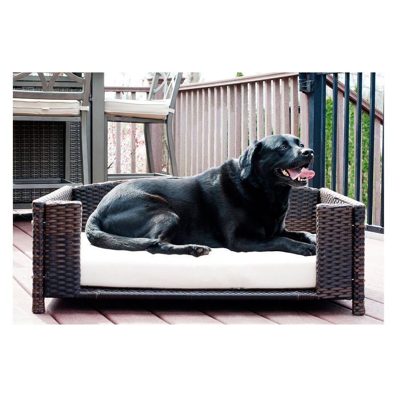 Iconic Beds for Dogs and Cats - Rattan Rectangular Sofa - Brown